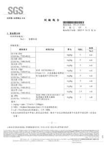 DECO ShUTTERS 關於重金屬、防霉與揮發性有機化合物的檢驗。