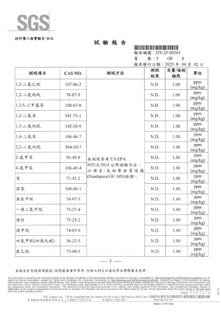 DECO ShUTTERS 關於重金屬、防霉與揮發性有機化合物的檢驗。