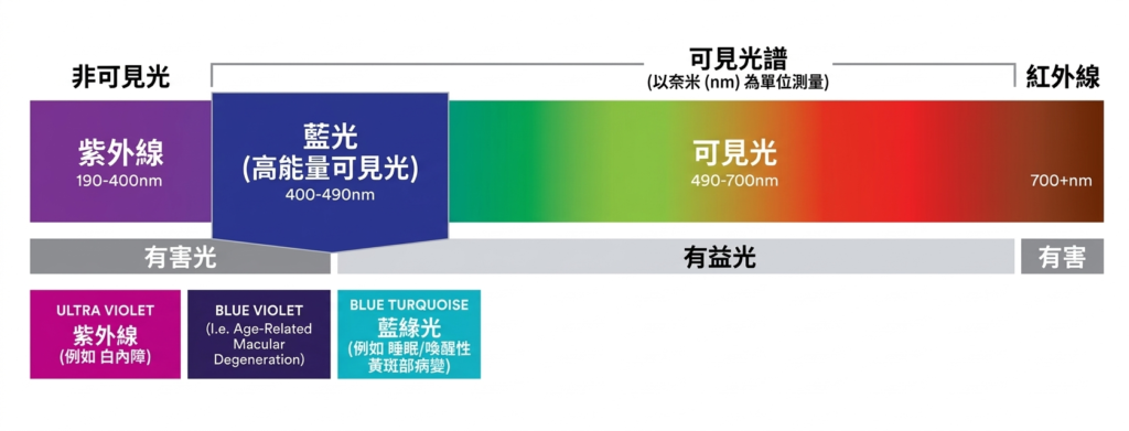 睡醒覺得累?快檢查臥室光線,開燈睡覺(小夜燈也會)增加肥胖與癌症風險 5 藍光(或高能量可見光)是指可見電磁波譜中最短波長的光,具體波長範圍為400-500奈米。研究顯示黑視素感光細胞對470奈米波長的光最為敏感,因此藍光在抑制褪黑激素釋放方面起著至關重要的作用。